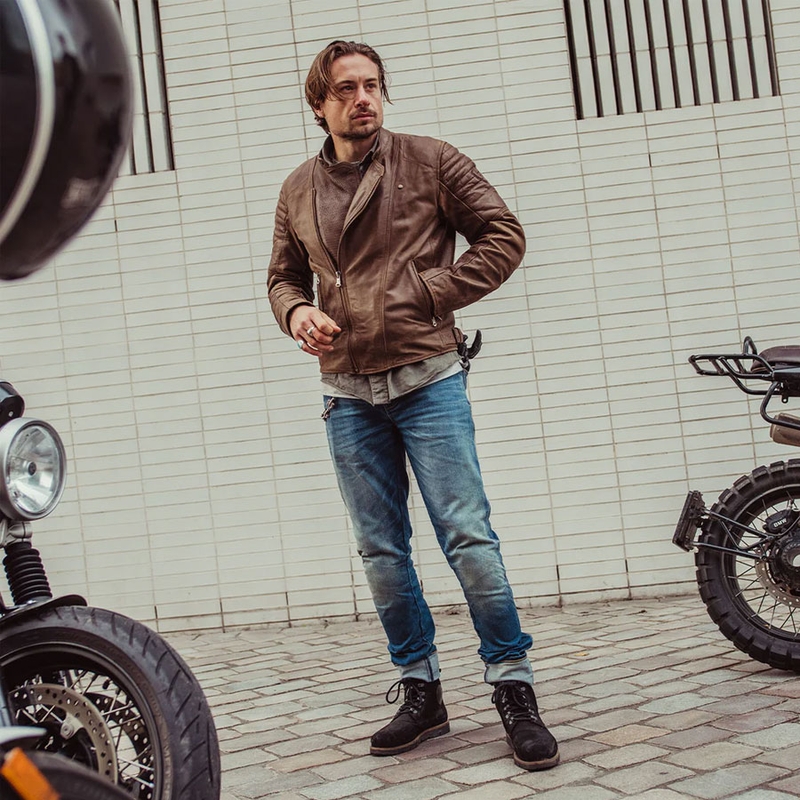 Jean moto court Revit Carlin SK bleu