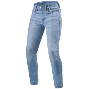 Jean moto Revit Piston 3 Skinny bleu clair extra court