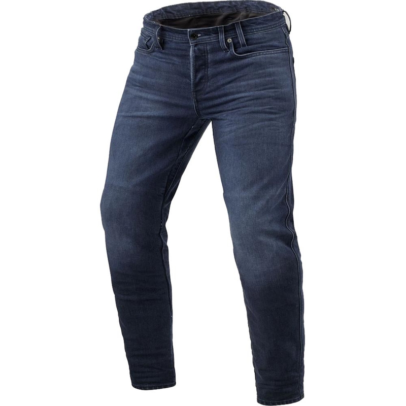 Jean moto court Revit Micah TF, bleu foncé délavé