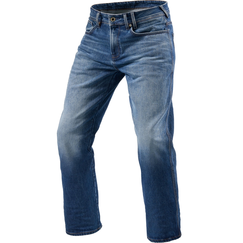Jean moto Revit Philly 3 LF Extra Cropped bleu délavé