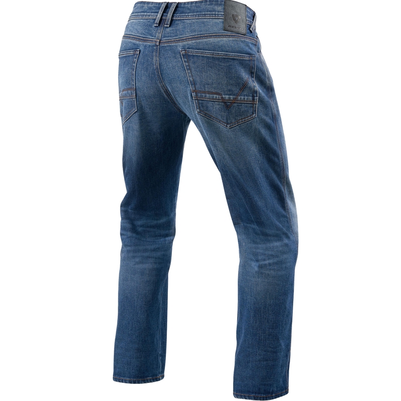 Jean moto Revit Philly 3 LF Extra Cropped bleu délavé