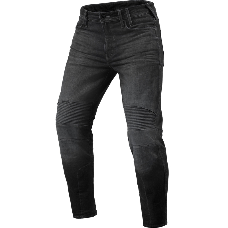 Jean de moto court Revit Moto 2 TF, gris foncé délavé