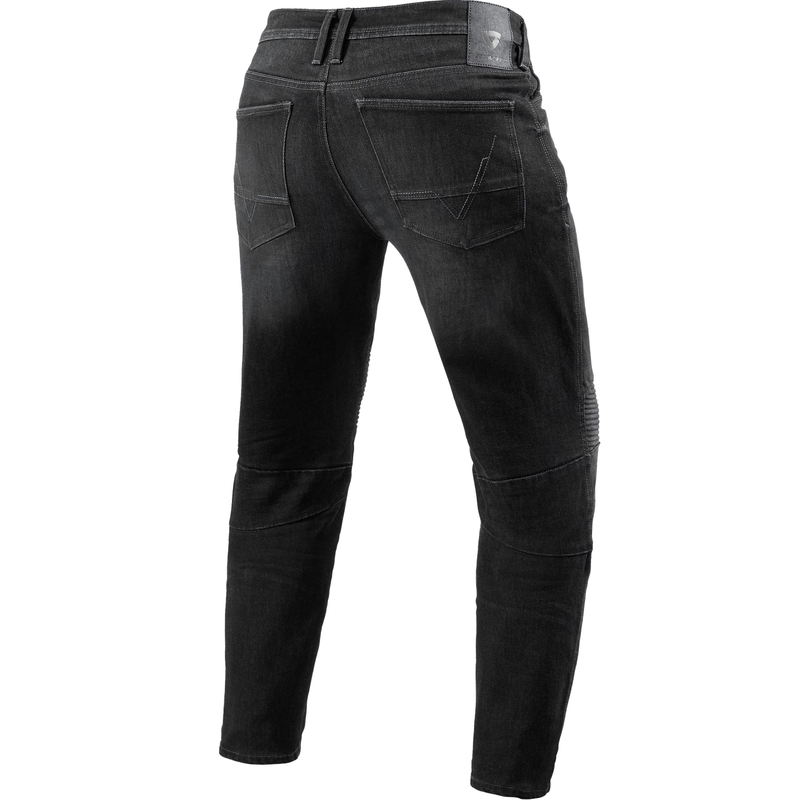Jean de moto court Revit Moto 2 TF, gris foncé délavé