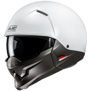Casque jet avec masque HJC i20N Blanc nacré uni