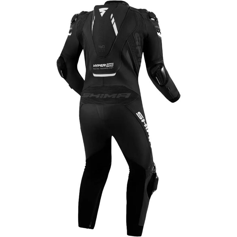 Salopette de moto Shima Hyper-RS en cuir noir et blanc
