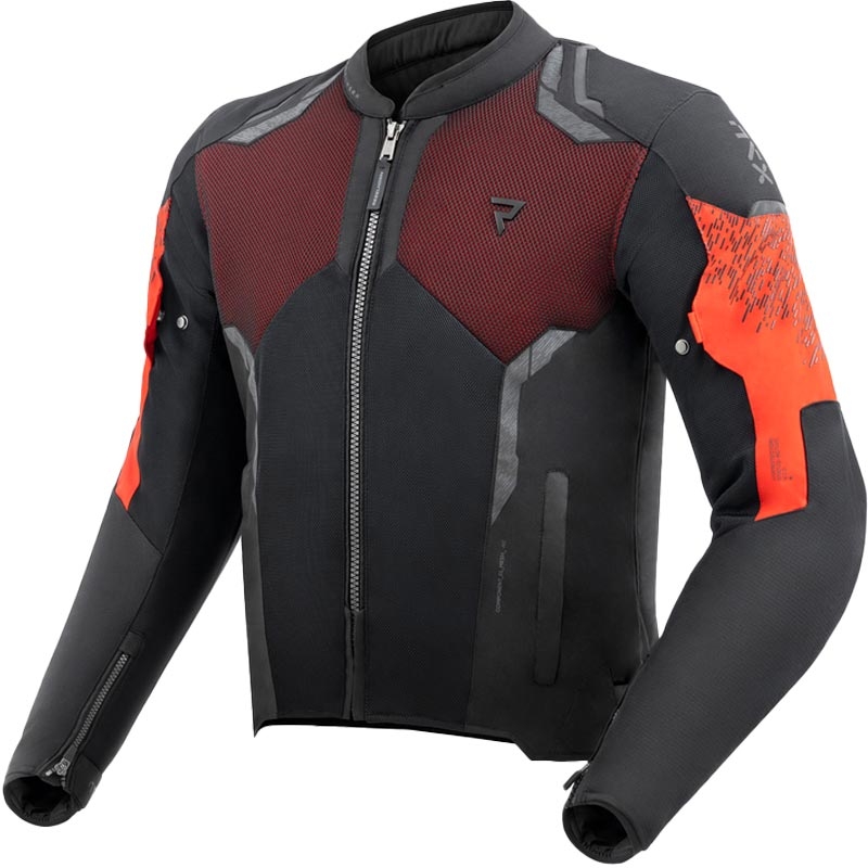 Blouson de moto Rebelhorn Jax noir et rouge