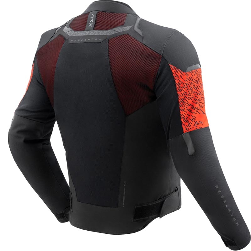 Blouson de moto Rebelhorn Jax noir et rouge