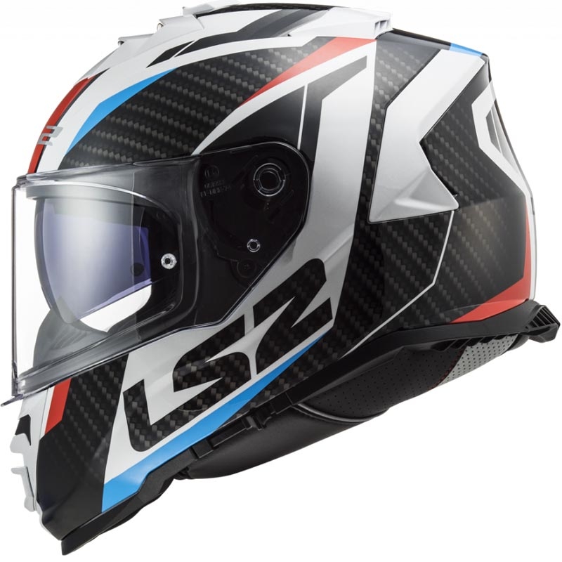 Casque intégral de moto LS2 FF800 Storm II Racer blanc-noir-rouge-bleu