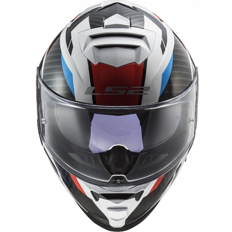 Casque intégral de moto LS2 FF800 Storm II Racer blanc-noir-rouge-bleu