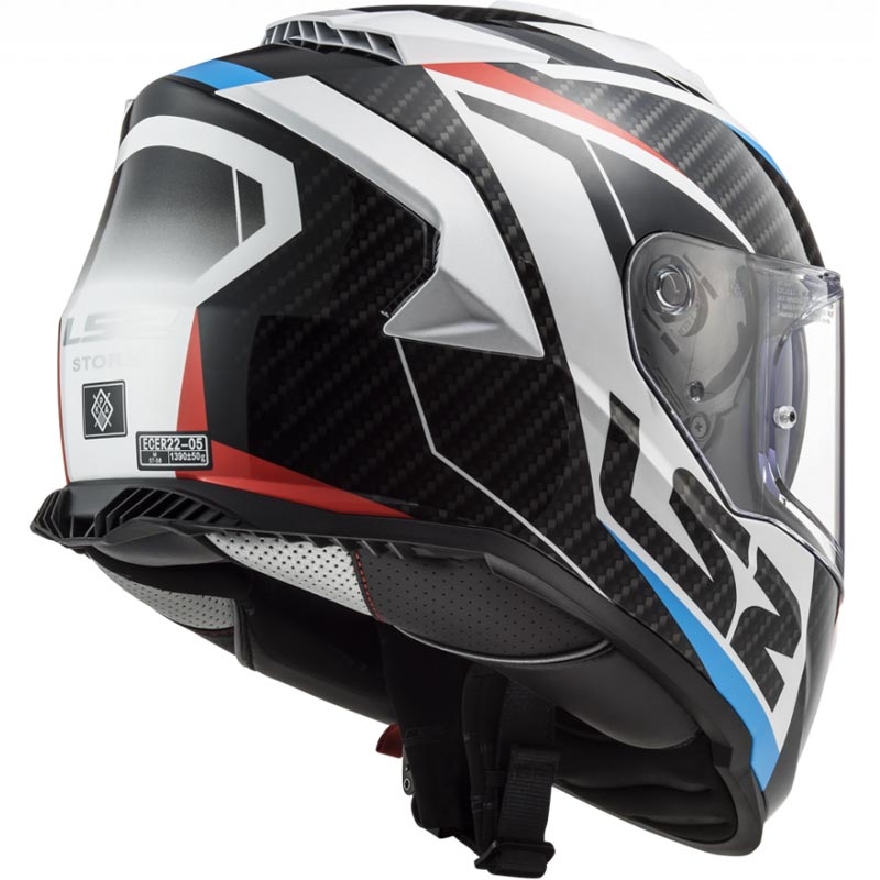 Casque intégral de moto LS2 FF800 Storm II Racer blanc-noir-rouge-bleu