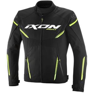 Blouson de moto IXON Striker 2 noir et jaune fluo