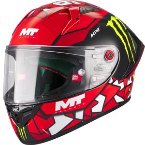 Casque intégral de moto KRE + S Piqueras B5 FIM rouge-noir