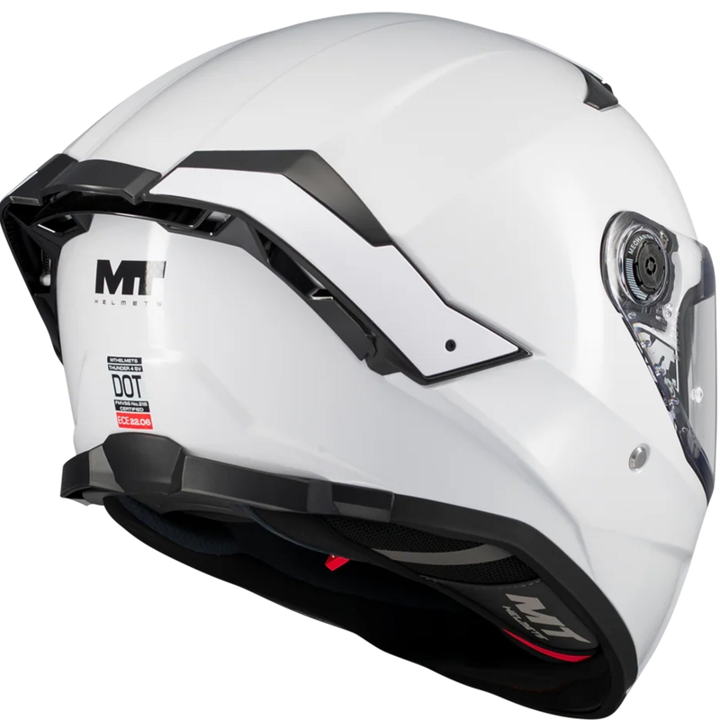 Casque intégral de moto MT Thunder 4 SV Pure A0 blanc