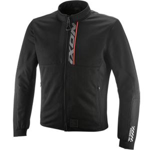 Blouson de moto IXON Ostro noir-rouge fluo