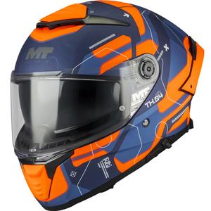 Casque intégral de moto MT Thunder 4 SV Lumex C24 bleu-orange