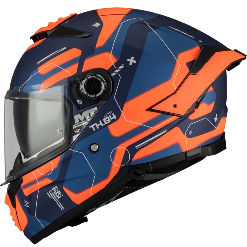 Casque intégral de moto MT Thunder 4 SV Lumex C24 bleu-orange