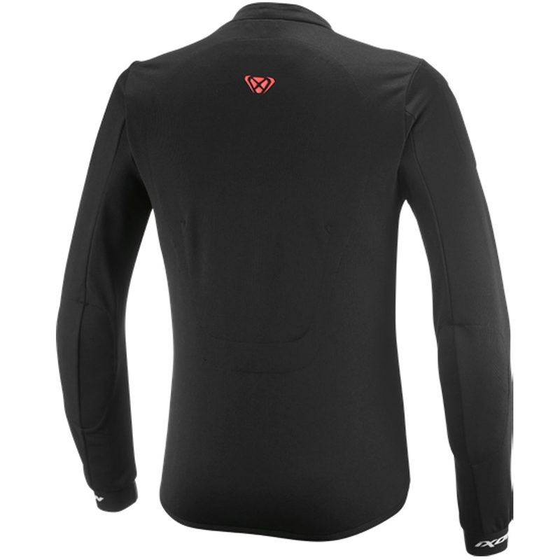 Sweat-shirt de moto IXON Arma noir-blanc-rouge fluo
