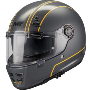 Casque intégral de moto MT Jarama SV Wild C2 noir brillant mat jaune fluo