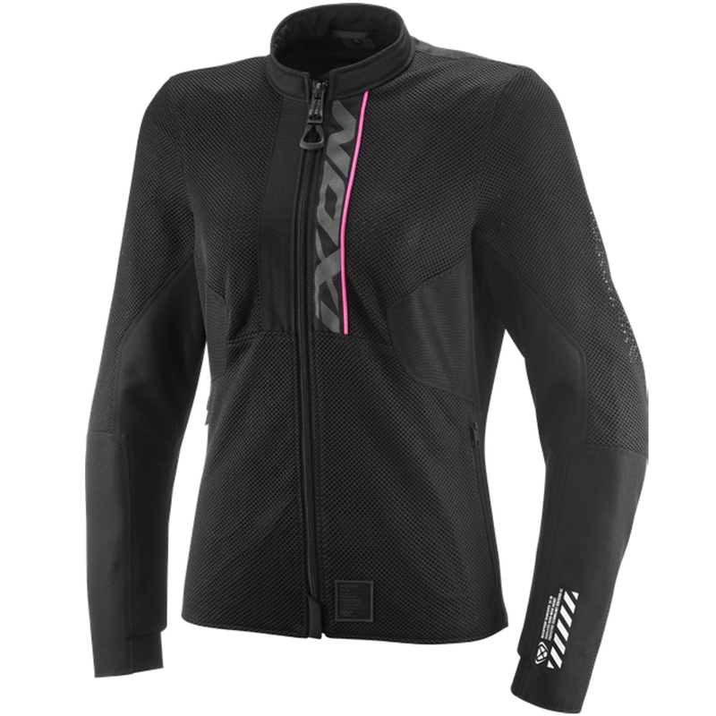 Veste de moto femme IXON Ostro Lady noire et rose fluo