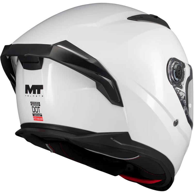 Casque moto intégral MT Braker SV Pure A0 blanc