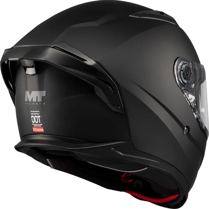Casque moto intégral MT Braker SV Pure A1 noir mat