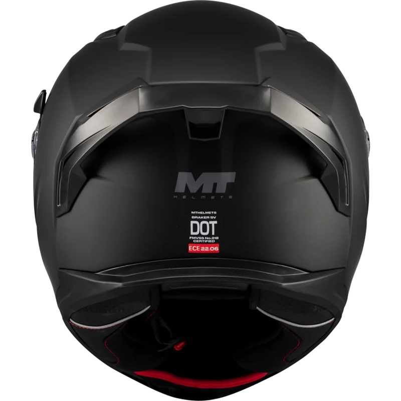 Casque moto intégral MT Braker SV Pure A1 noir mat