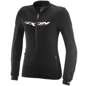 Veste de moto femme IXON Arma noir-blanc-rose fluo