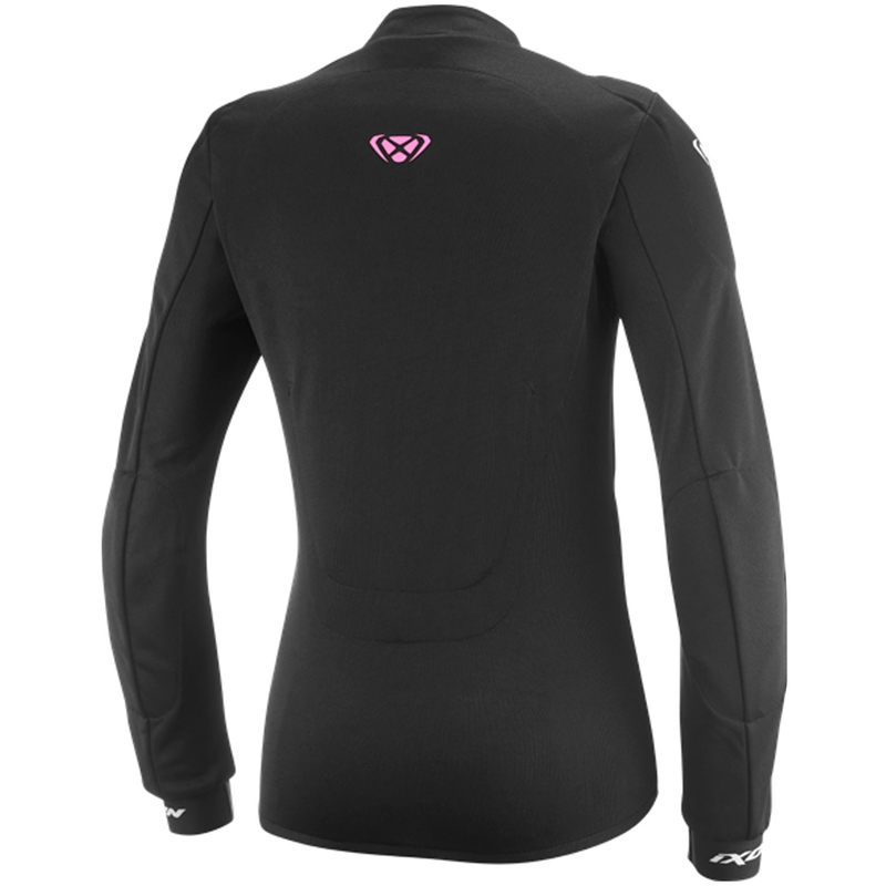 Sweat-shirt de moto pour femme IXON Arma noir-blanc-rose fluo