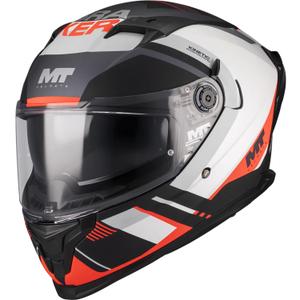 Casque intégral de moto MT Braker SV Inception B5 noir mat-gris-rouge