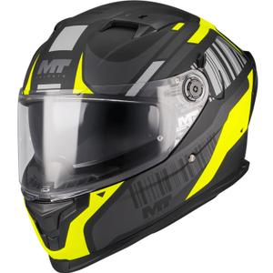 Casque intégral de moto MT Braker SV Cockpit B13 noir mat-gris-jaune fluo