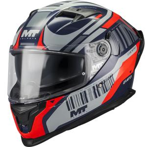 Casque intégral de moto MT Braker SV Cockpit B5 bleu-gris-rouge