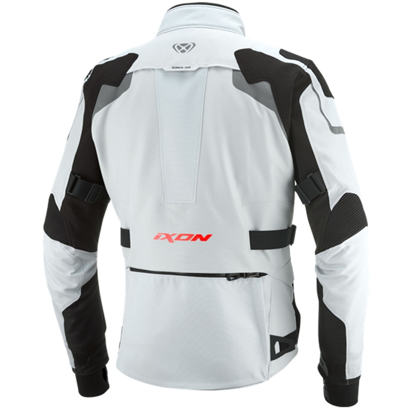 Blouson de moto IXON Odin gris clair-noir