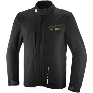 Blouson de moto IXON Tyr noir et jaune fluo