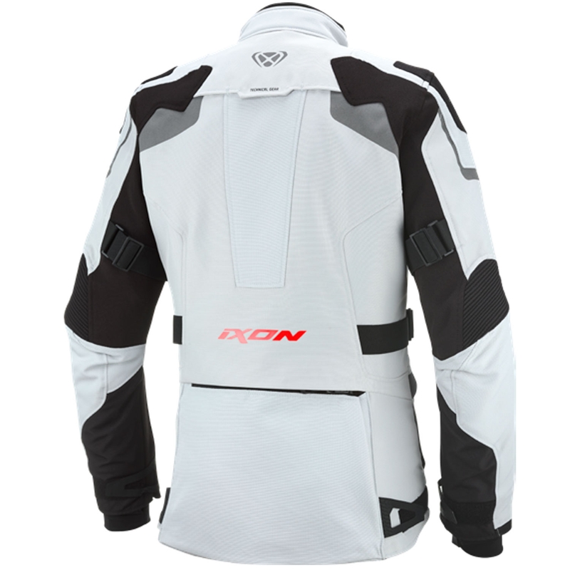 Veste de moto femme IXON Odin gris clair-noir