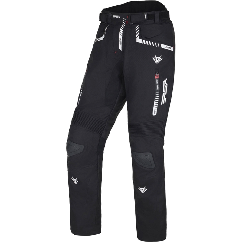 Pantalon de moto RSA Rider noir et blanc
