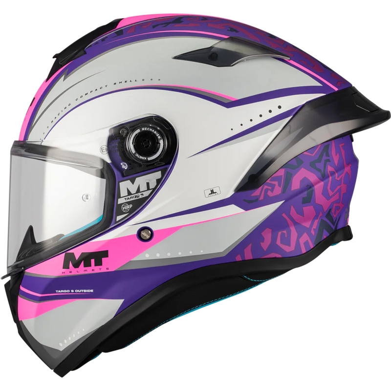 Casque intégral de moto MT Targo S Outside C8 violet-gris-rose mat