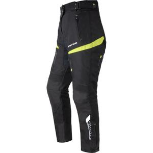 Pantalon de moto Street Racer Vix noir et jaune fluo pour femme
