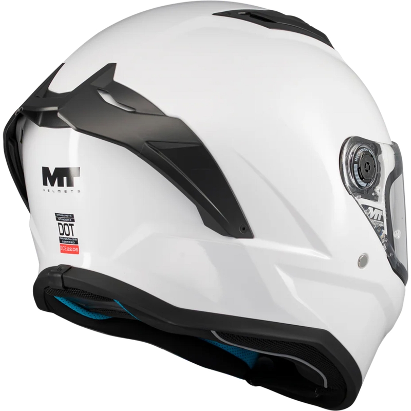 Casque intégral de moto MT Stinger 2 Pure A0 blanc