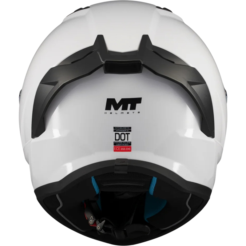 Casque intégral de moto MT Stinger 2 Pure A0 blanc
