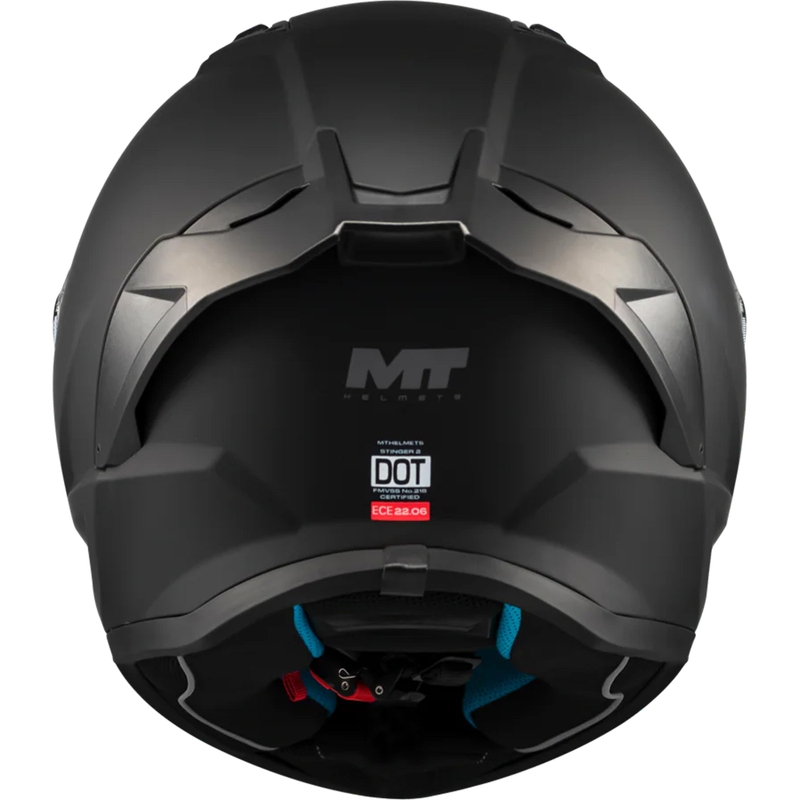 Casque intégral de moto MT Stinger 2 Pure A1 noir mat