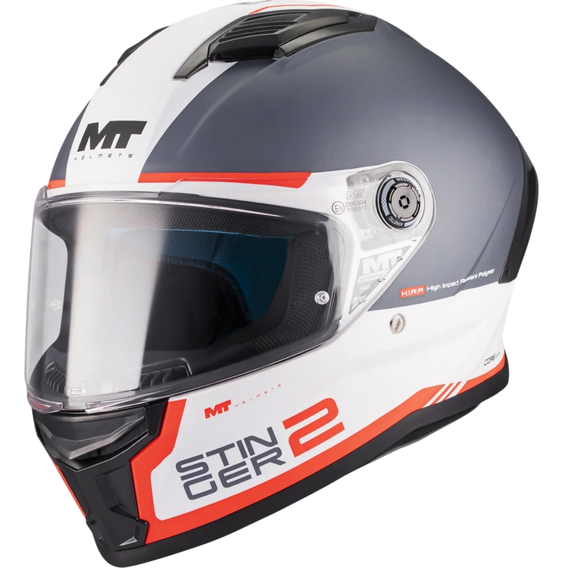 Casque intégral de moto MT Stinger 2 Core A5 bleu-blanc-rouge mat