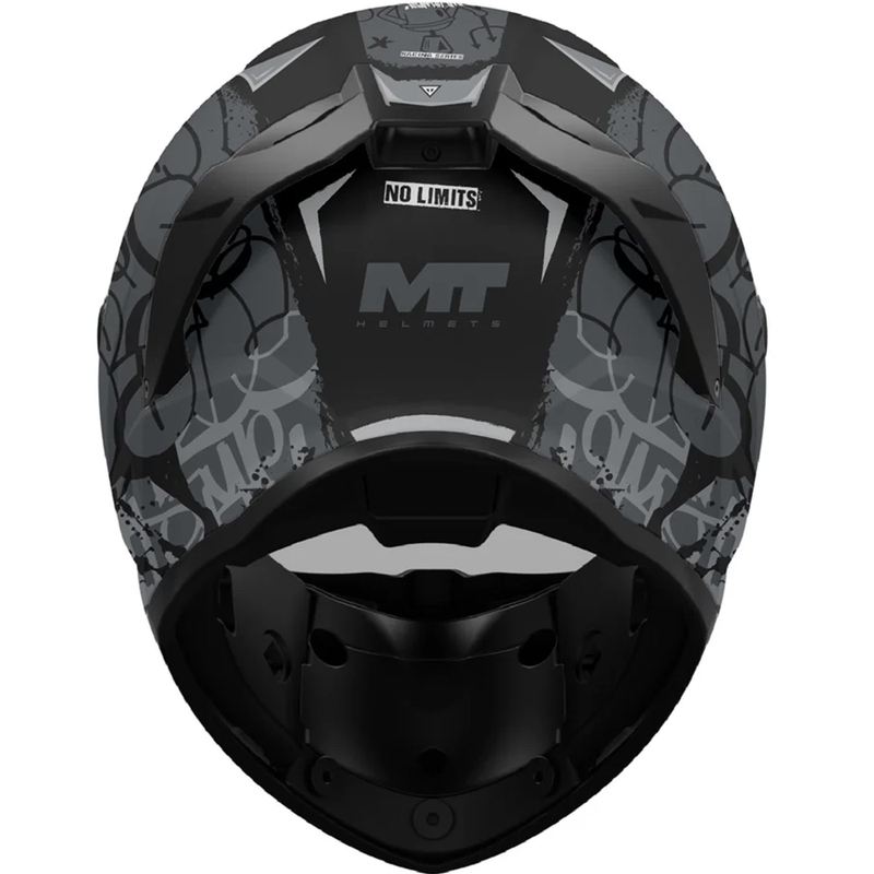 Casque intégral de moto MT Stinger 2 Tagger B2 noir-gris mat