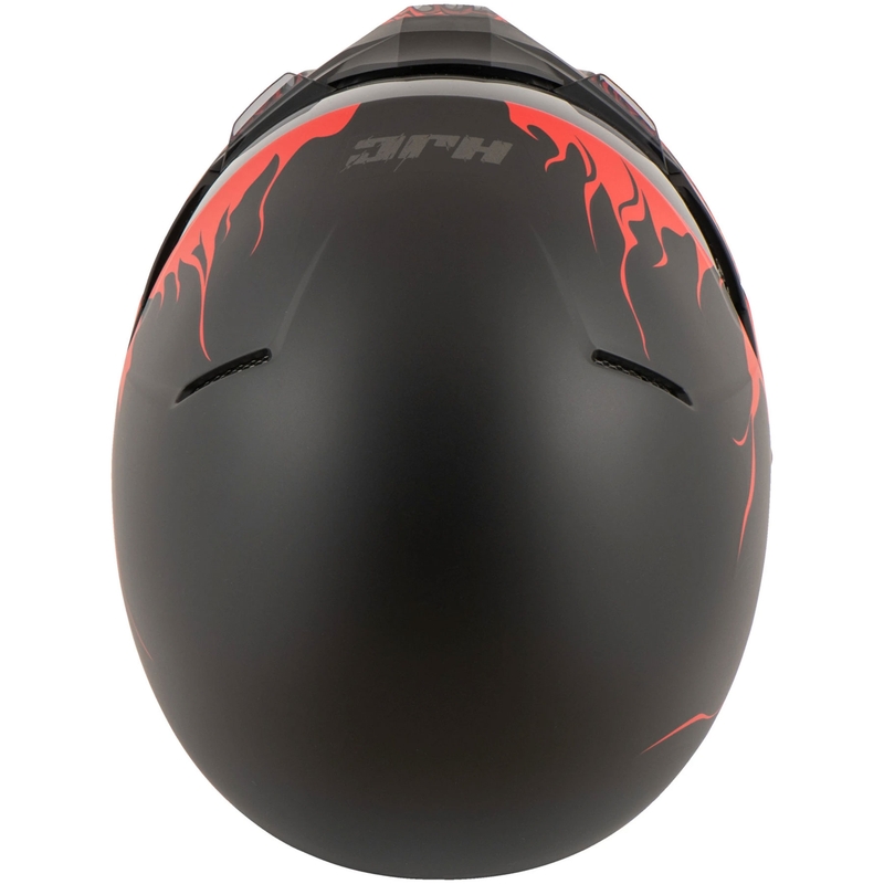 Casque jet avec visière HJC i20 Scraw MC1SF blanc-rouge-noir soldes