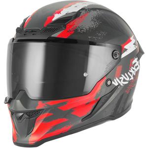 Casque intégral de moto NOX Exklusiv Goliath Cut'D noir mat-rouge