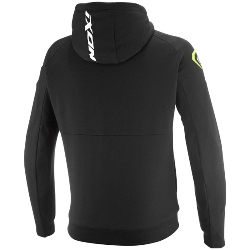 Sweat-shirt de moto IXON Touchdown Ultra noir-blanc-jaune fluo