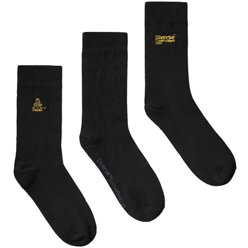 Ensemble de 3 paires de chaussettes noires Dakar VIP Socks