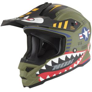 Casque de motocross enfant NOX N761 Fly Fighter kaki multicolore