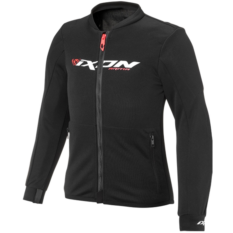 Veste de moto enfant IXON Arma noir-blanc-rouge fluo