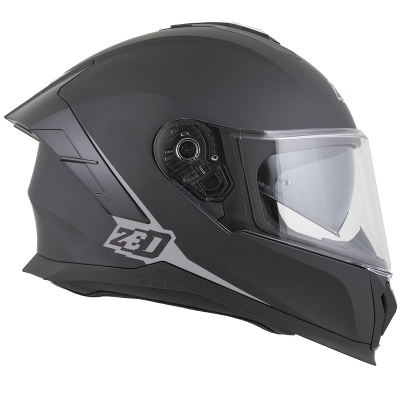 Casque intégral de moto ZED K40 noir mat-gris foncé