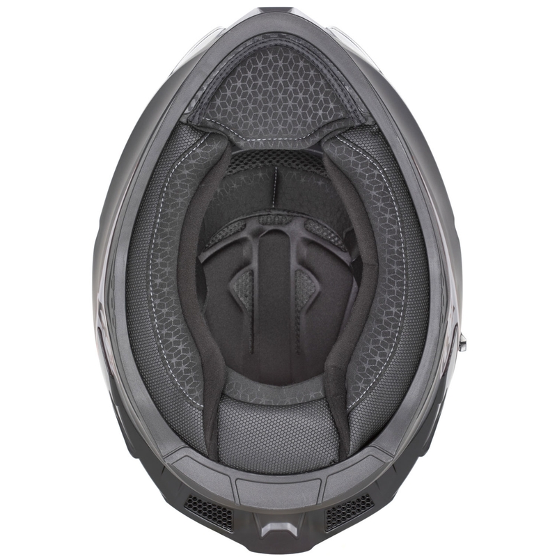 Casque intégral de moto ZED K40 noir mat-gris foncé